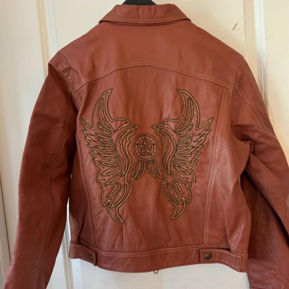 Harley Davidson Women's Brown and Orange Jacket